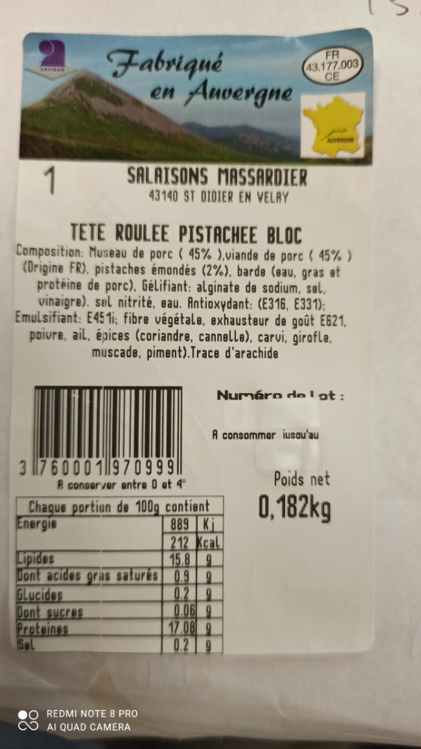 Visuel N°4 du produit rappelé