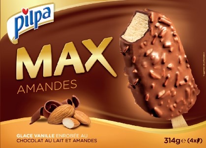Visuel N°2 du produit rappelé : 4 Batonnets Vanille Chocolat au lait Pilpa ; 4 Batonnets Vanille Chocolat au lait , Amandes Pilpa ; 4 Batonnets Vanille , Caramel , Chocolat au lait Pilpa; 4 Batonnets Vanille Fruits rouges Pilpa 