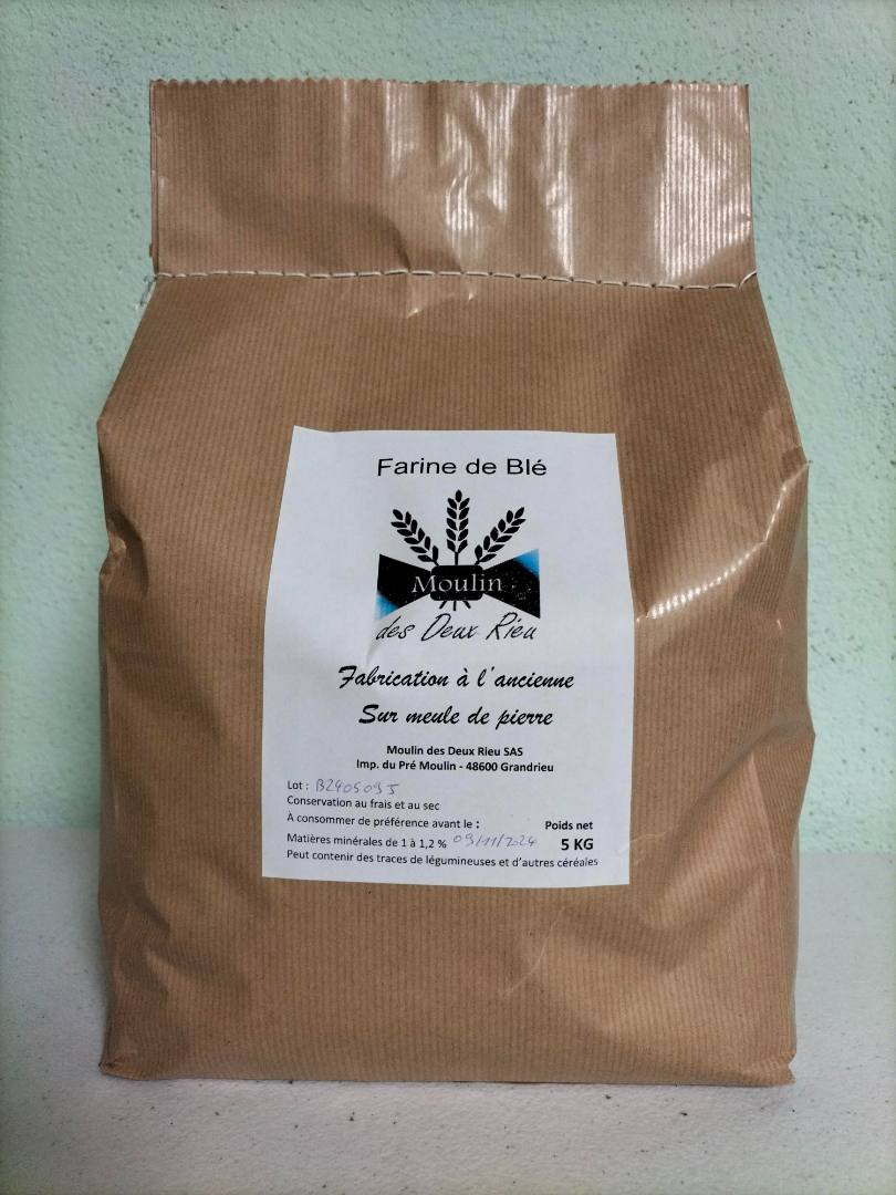 Visuel N°2 du produit rappelé : Farine de blé, fabrication à l'ancienne sur meule de pierre
