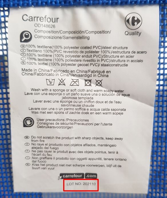 Visuel N°2 du produit rappelé