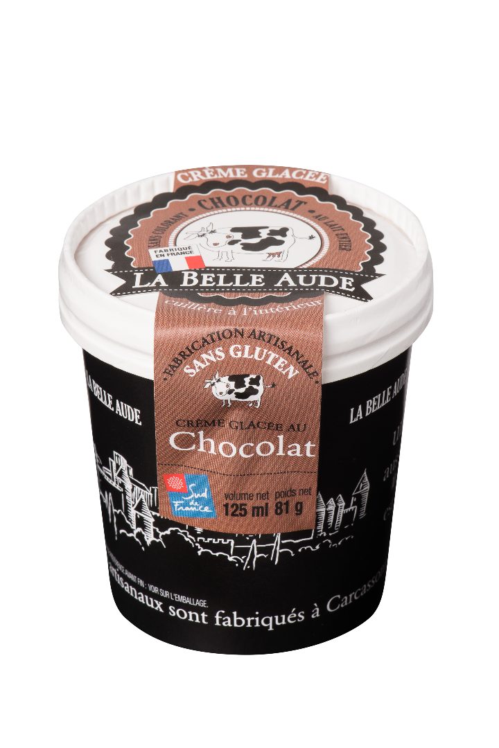 Visuel N°3 du produit rappelé : Crèmes glacées 125ml : Café 100% Arabica, Caramel à la crème et fleur de sel de Gruissan, Chocolat, Menthe avec feuilles de menthe et copeaux de chocolat, Noisette pralinée avec éclats de noisette pralinée, Vanille aux gousses Bourbon de Madagascar.