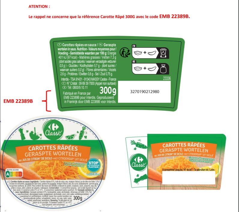 Visuel N°2 du produit rappelé