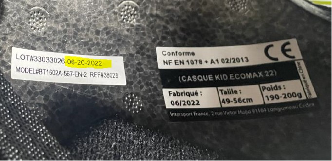 Visuel N°1 du produit rappelé