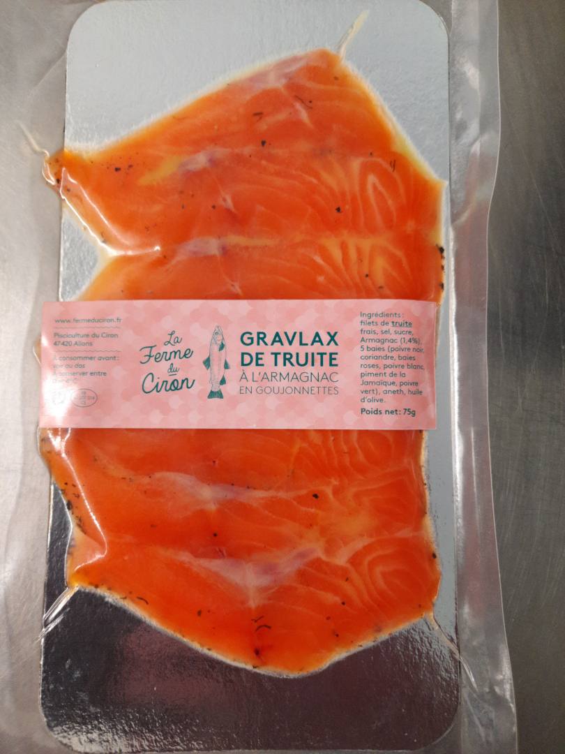 Visuel N°2 du produit rappelé : GRAVLAX DE TRUITE A L'ARMAGNAC