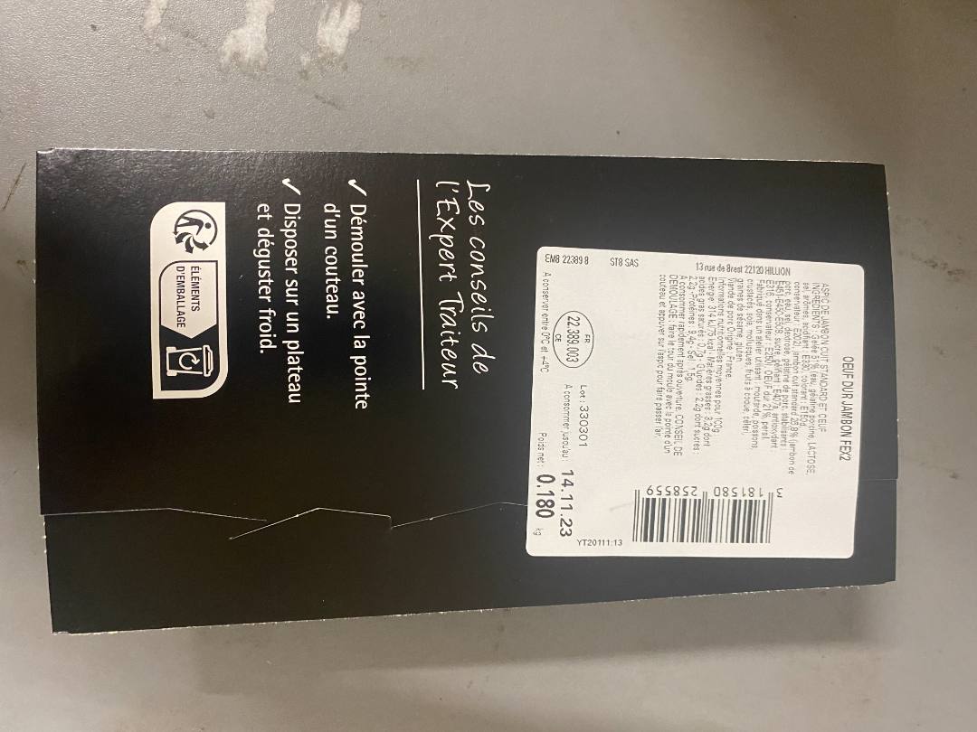 Visuel N°1 du produit rappelé