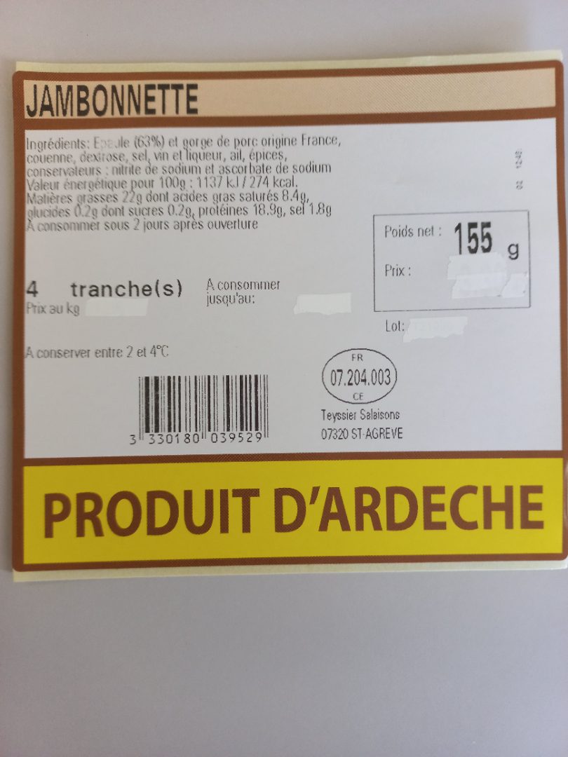 Visuel N°1 du produit rappelé