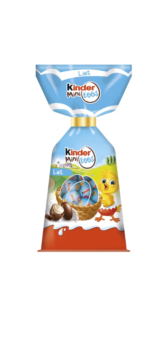 Visuel N°3 du produit rappelé : Petits oeufs de chocolat au lait avec fourrage lait,  noisette, cacao