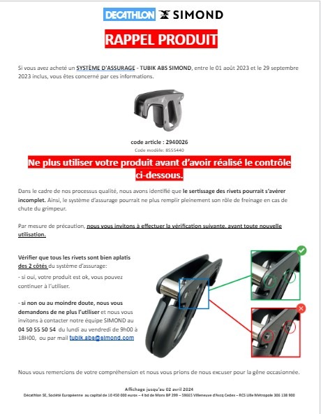 Visuel N°1 du produit rappelé