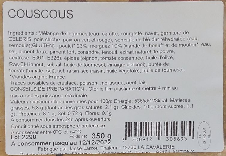 Visuel N°1 du produit rappelé