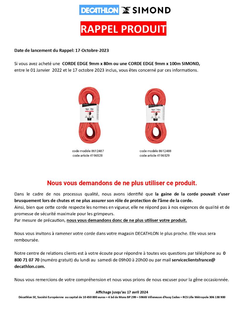 Visuel N°1 du produit rappelé