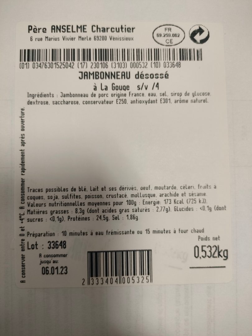 Visuel N°1 du produit rappelé