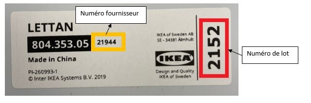 Visuel N°1 du produit rappelé