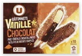 Visuel N°3 du produit rappelé : Bâtonnets glacés x10 370g
