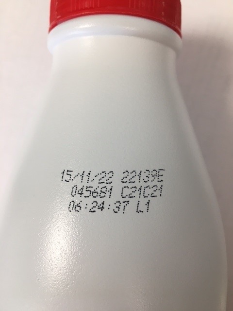 Visuel N°2 du produit rappelé : LAIT ENTIER UHT