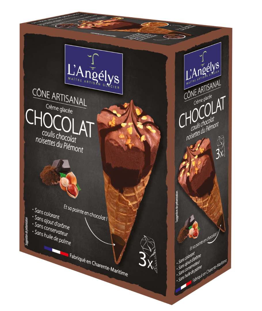 Visuel N°3 du produit rappelé : Cônes artisanaux x3 Crème glacée