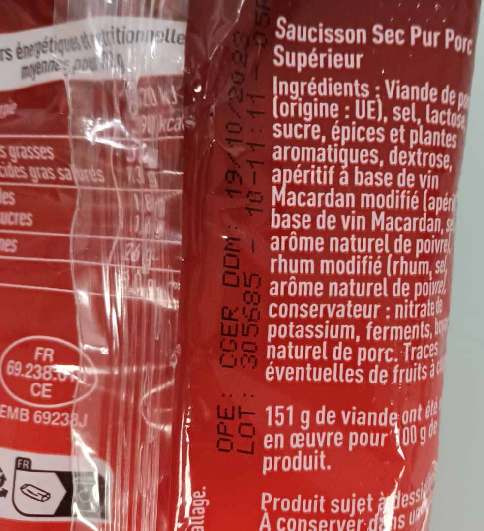 Visuel N°2 du produit rappelé