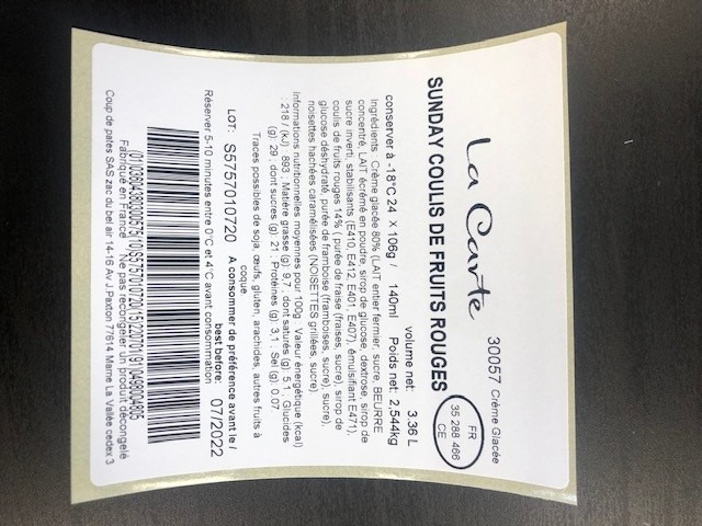 Visuel N°2 du produit rappelé