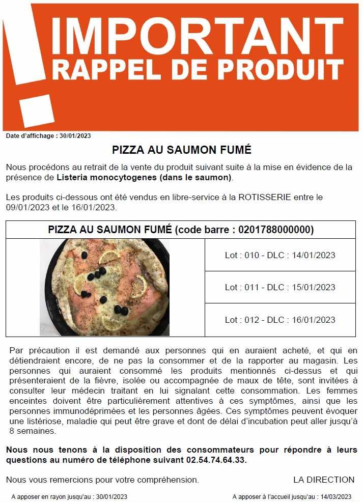 Visuel N°1 du produit rappelé