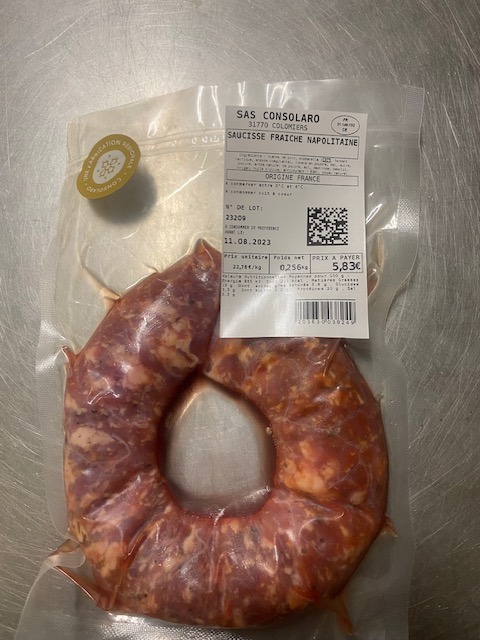 Visuel N°2 du produit rappelé : Saucisse fraiche Napolitaine