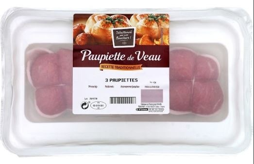 Visuel N°2 du produit rappelé : PAUPIETTE DE VEAU RECETTE TRADITIONNELLE 