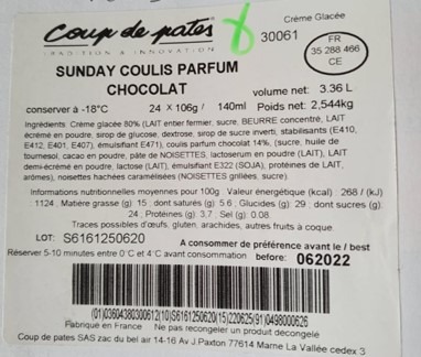 Visuel N°2 du produit rappelé