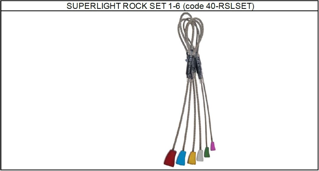 Visuel N°2 du produit rappelé : SUPERLIGHT ROCK ET SUPERLIGHT ROCK SET 1-6