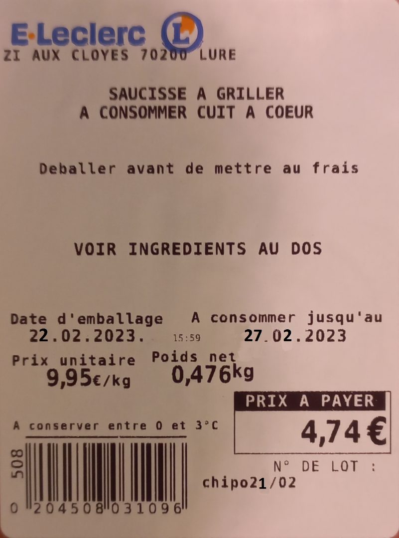 Visuel N°1 du produit rappelé