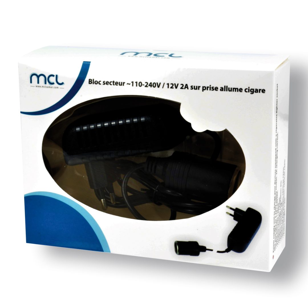 Visuel N°3 du produit rappelé : Bloc secteur ~110-240V / 12V 2A sur prise allume cigare