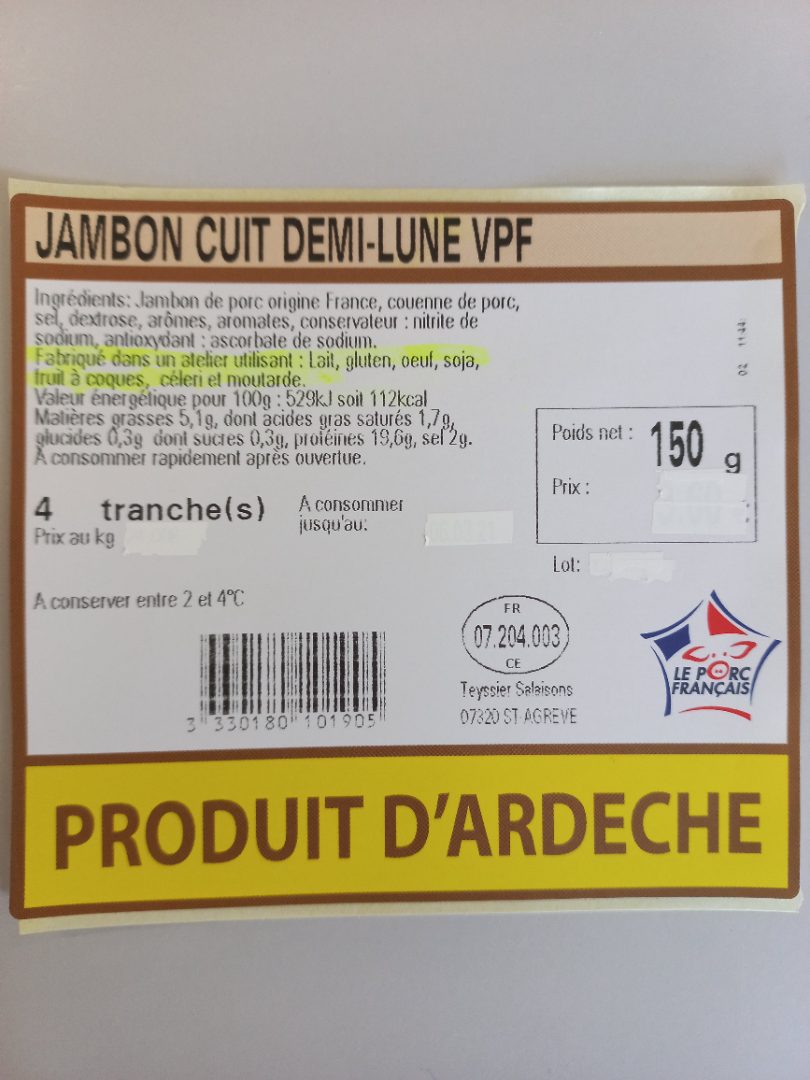 Visuel N°1 du produit rappelé
