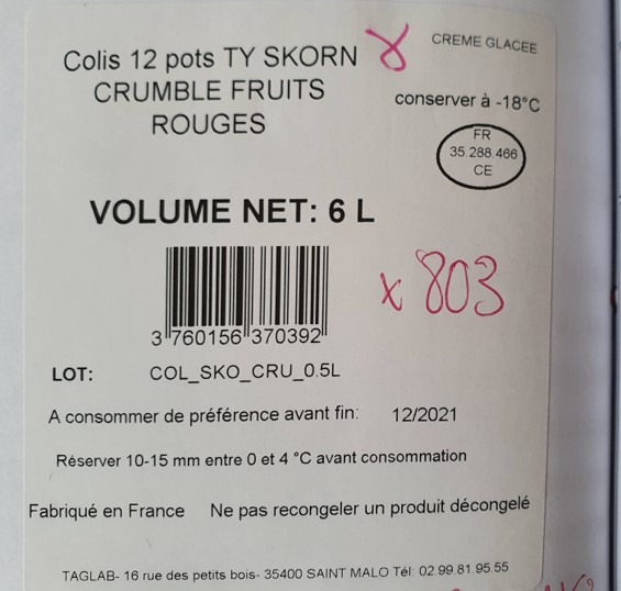 Visuel N°1 du produit rappelé